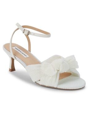 NWT Saks Fifth Avenue Sammy Pleated Bow Kitten Heels Size: 6